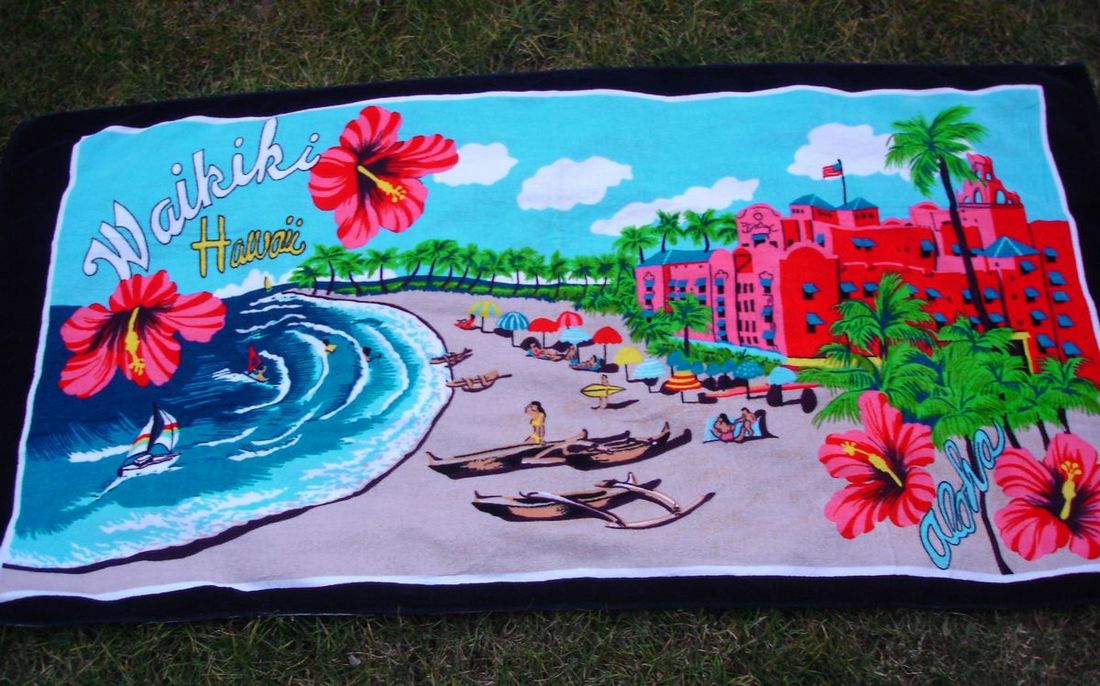 Hawaill Velour beach towel