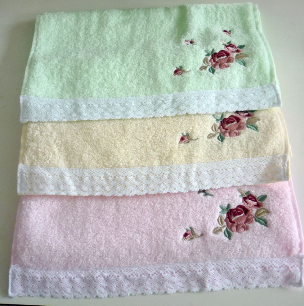 Embroidered face towels