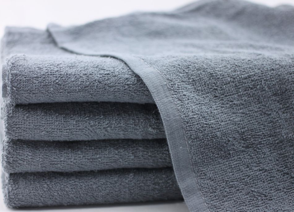 Grey bath towels