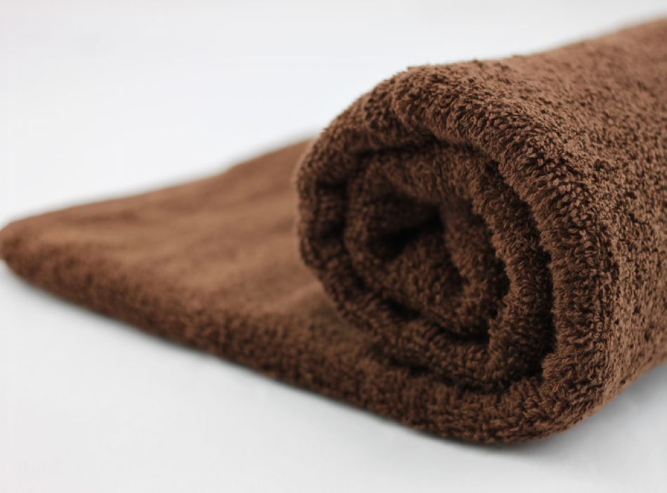 Solid color terry bath towels