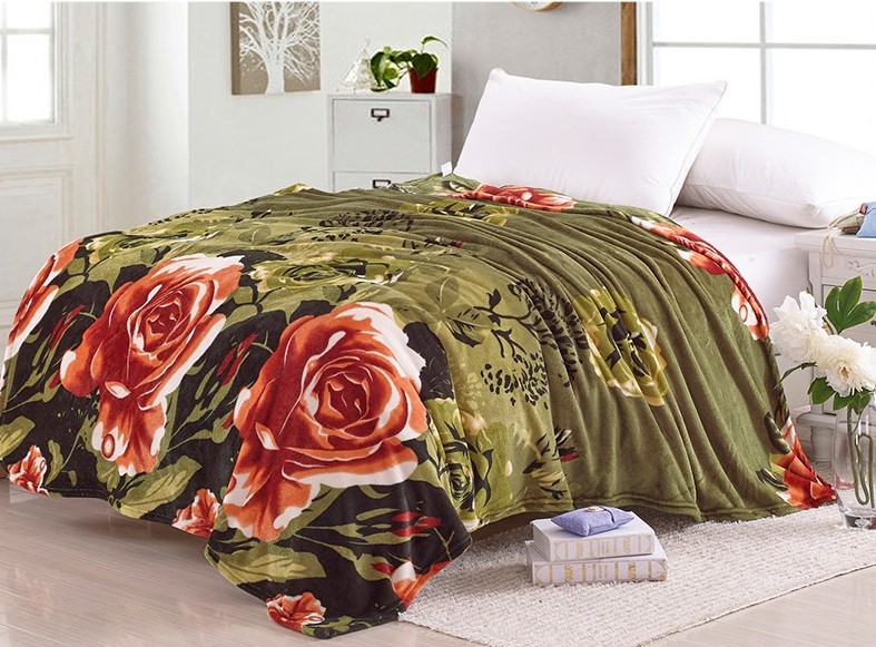 polyester printed coral fleece blankets