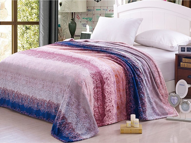 polyester printed coral fleece blankets