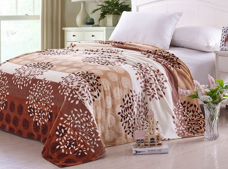 polyester printed coral fleece blankets