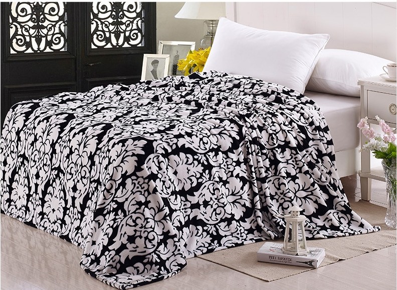 polyester printed coral fleece blankets