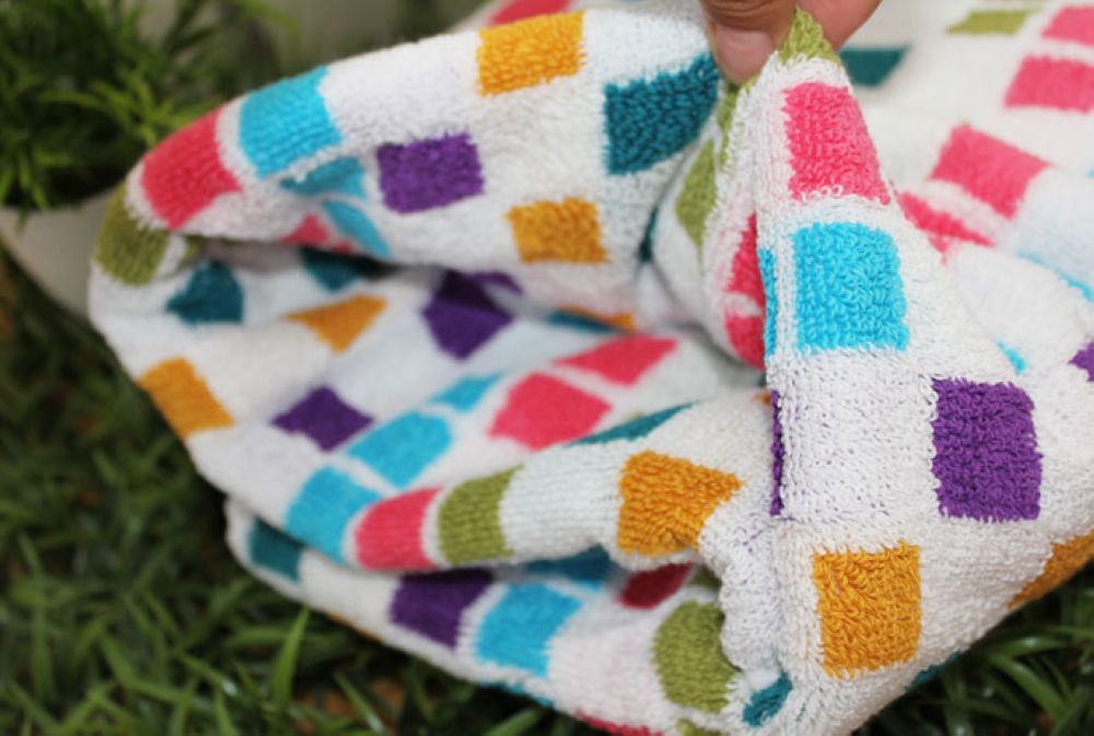 Yarn dyed big bath towel