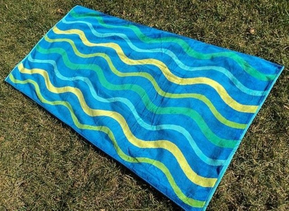 Stripe Velour beach towel