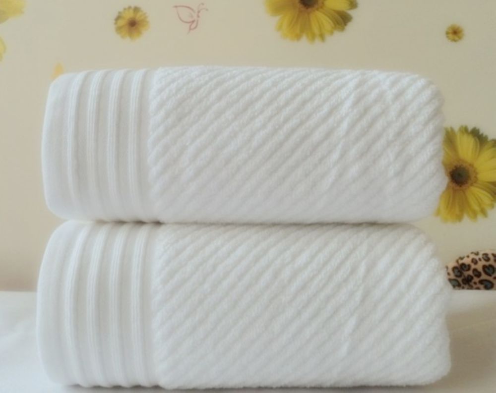 White bath towel