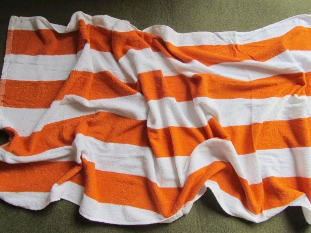 Terry stripe beach towel