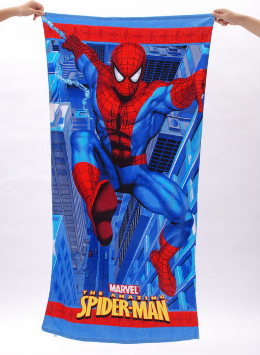 Spider-man reactive printed beach towel